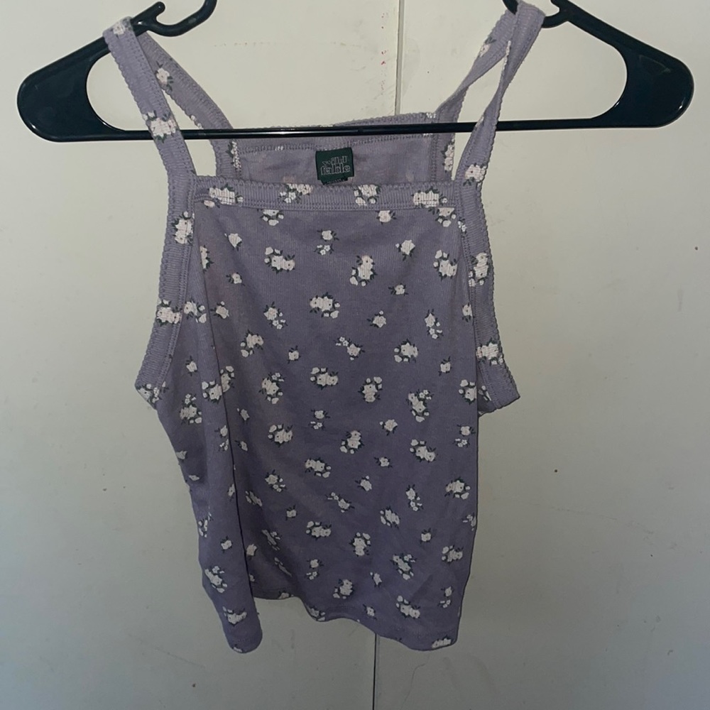 Purple Floral Tank Top